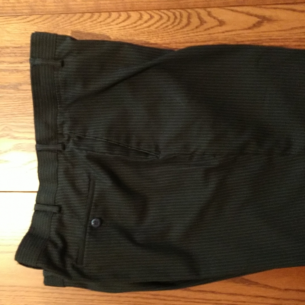 JF J. Ferrar Men's Black w/stripe Trousers 40Wx30L